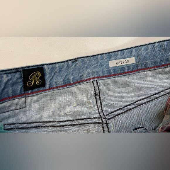 Replay Waiton Denim Jeans Men Size 30 x 26 Blue Distressed Studded Back Pocket - Picture 7 of 12